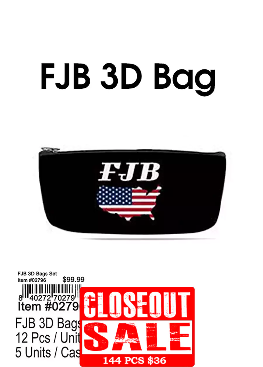 FJB 3D Bags Set - Closeout 144 Pcs.